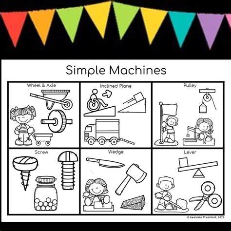 simple machines coloring pages