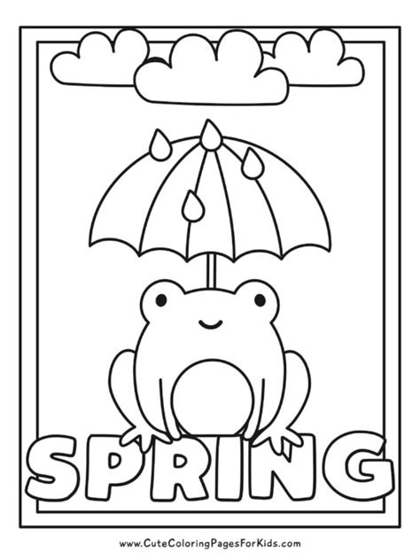 simple spring coloring pages