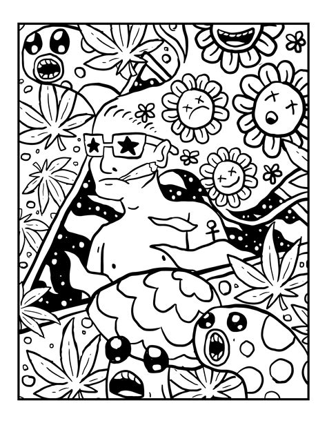 simple stoner coloring pages