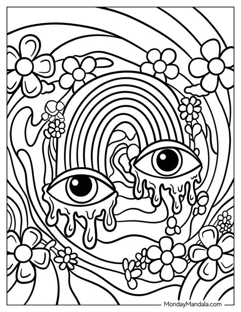 simple trippy coloring pages