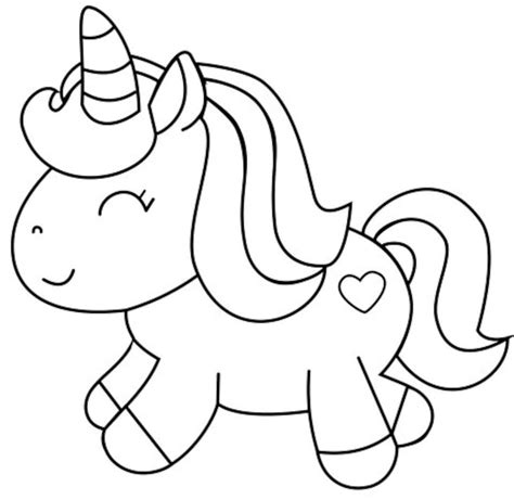 simple unicorn coloring page