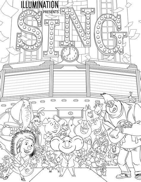 sing coloring pages