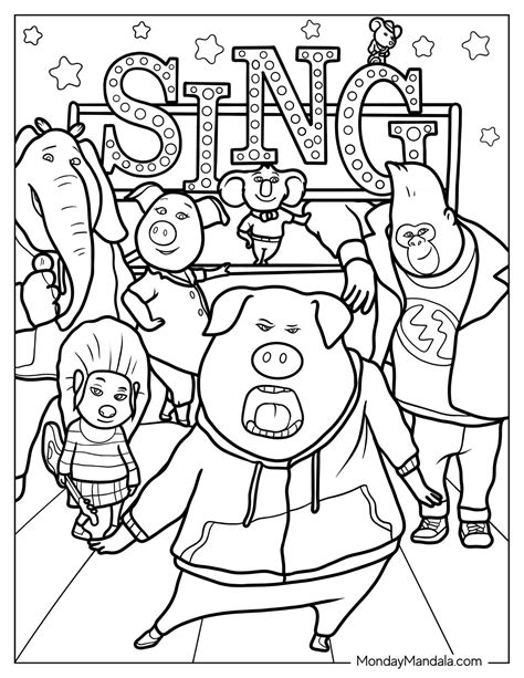 sing coloring pages