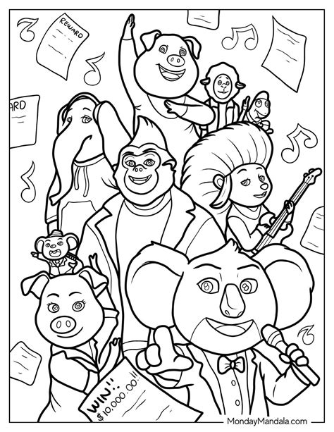 sing coloring pages printable