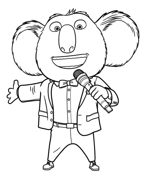 sing movie coloring pages