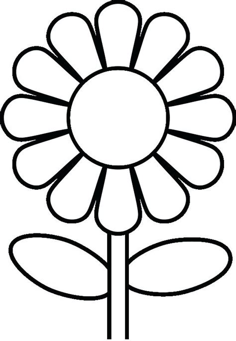 single flower coloring pages