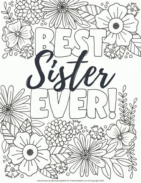 sister coloring pages
