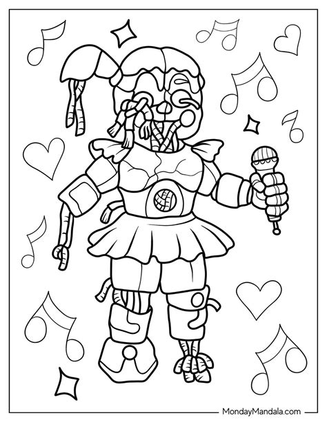 sister location five nights at freddy's coloring pages