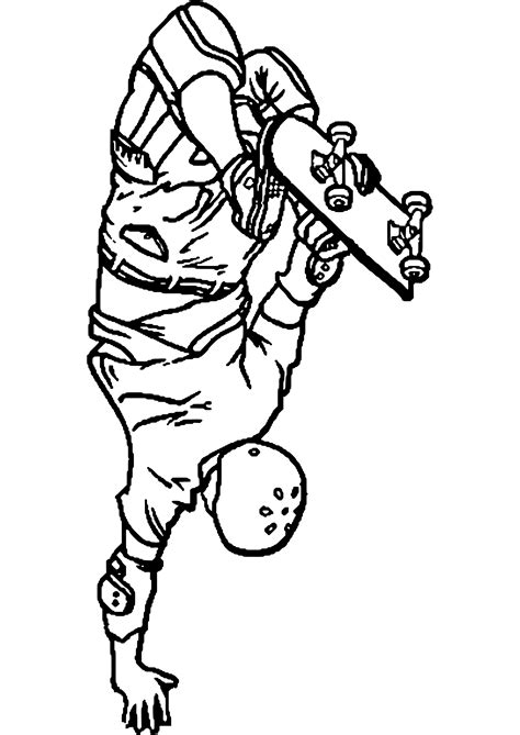 skateboarding coloring pages printable