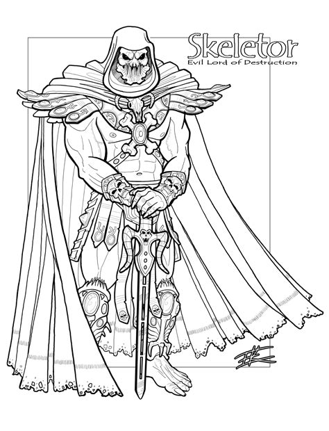 skeletor coloring pages