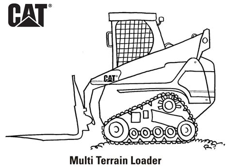 skid steer coloring pages