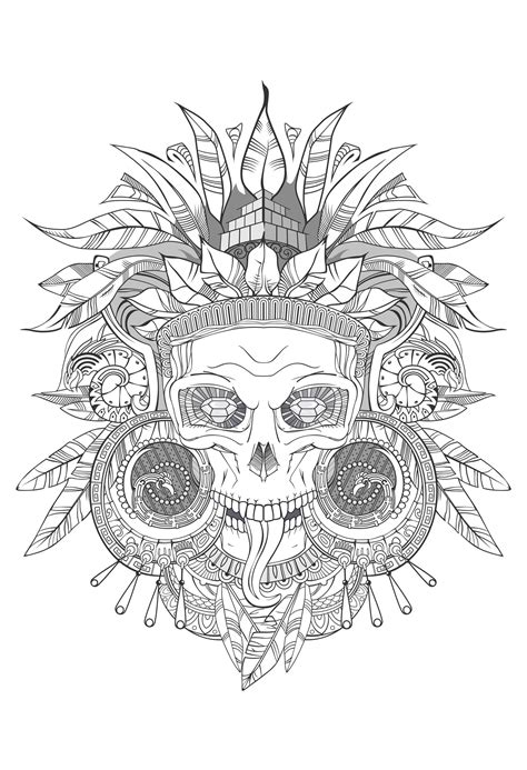 skull coloring pages for adults