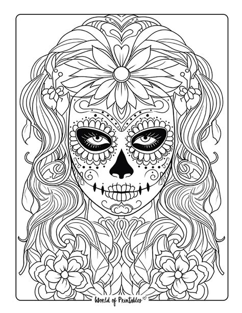 skull colouring pages