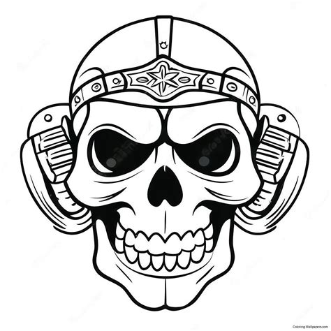 skull harley davidson coloring pages