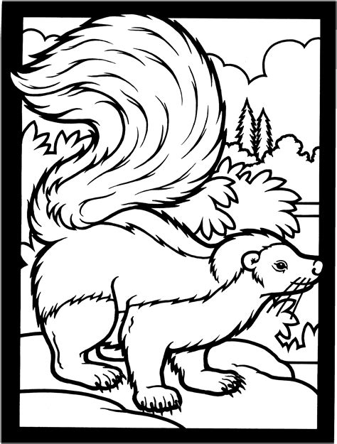 skunk coloring page