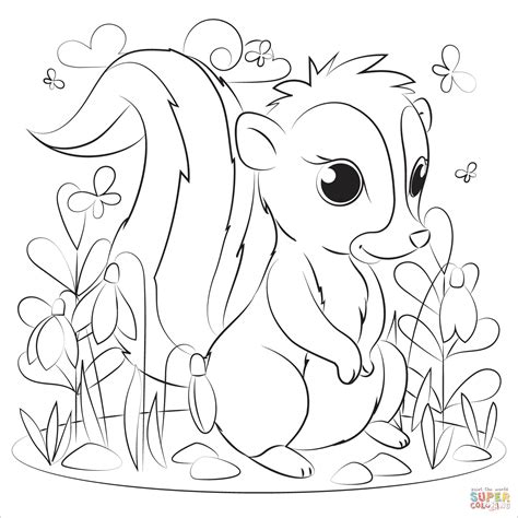 skunk coloring page