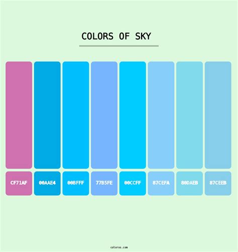 sky colors palette