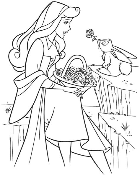 sleeping beauty pictures to color