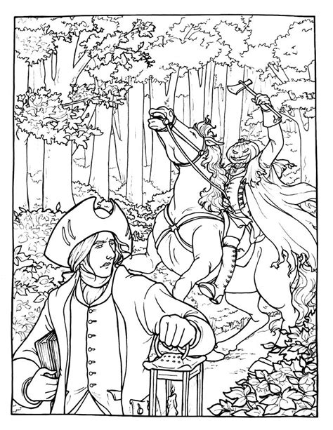 sleepy hollow coloring pages