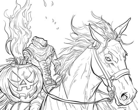 sleepy hollow coloring pages