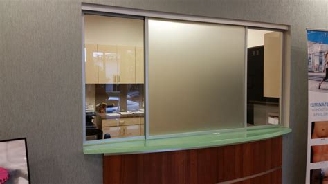 sliding reception window