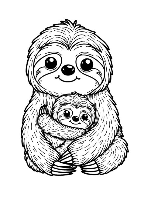 sloth coloring pages