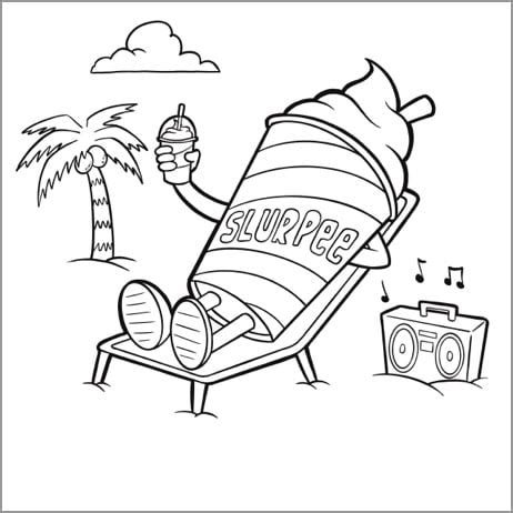 slurpee coloring pages