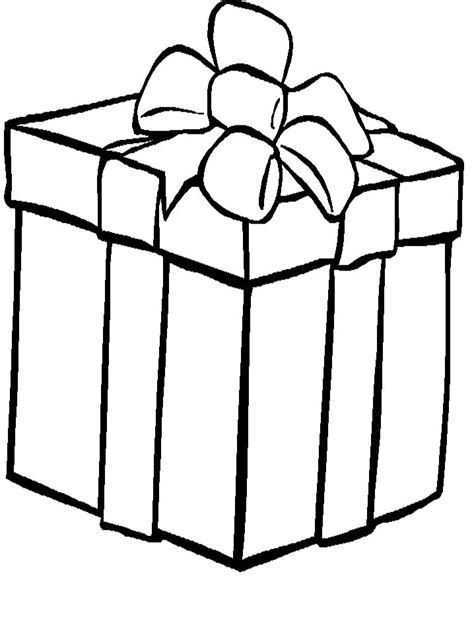 small christmas present coloring pages