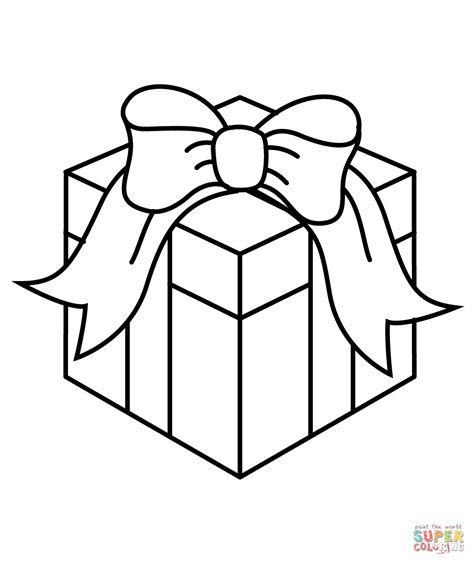 small christmas present coloring pages