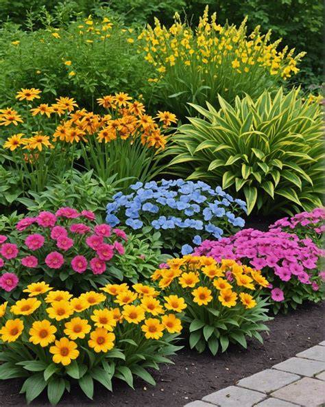 small mounding perennials full sun