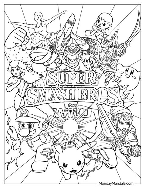 smash bros coloring pages