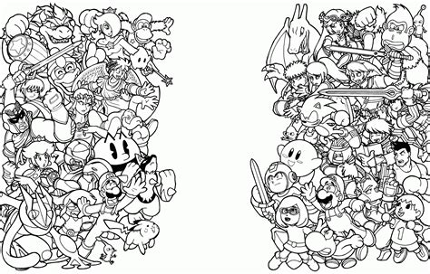 smash brothers coloring pages