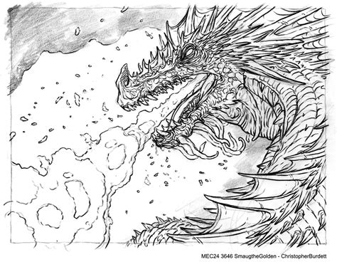 smaug coloring pages