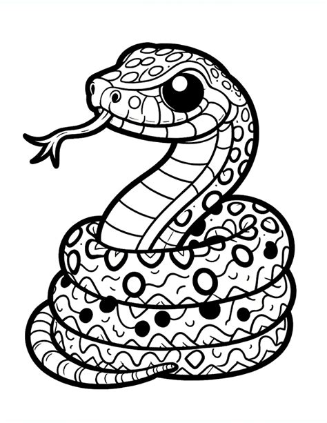 snake coloring page free