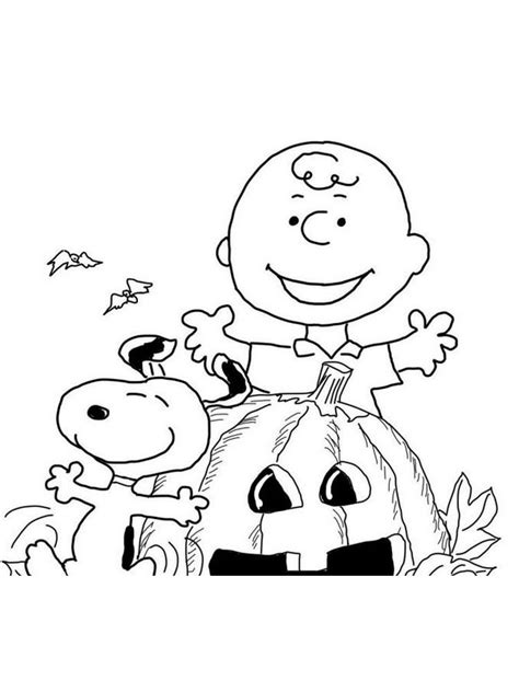 snoopy fall coloring pages