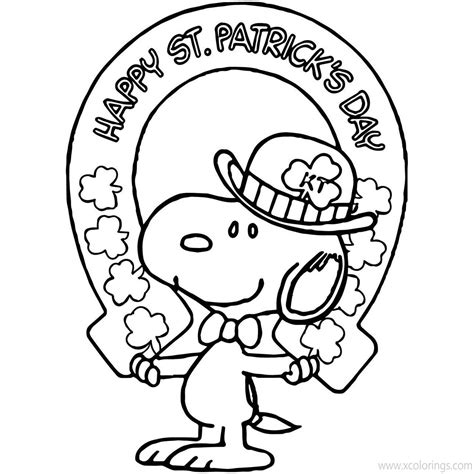 snoopy st patrick's day coloring pages