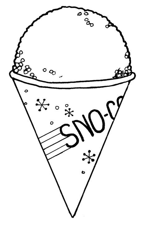 snow cone coloring pages