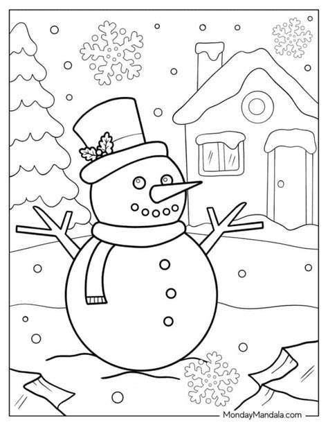 snow day coloring page