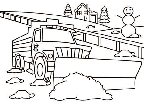 snow plow coloring pages