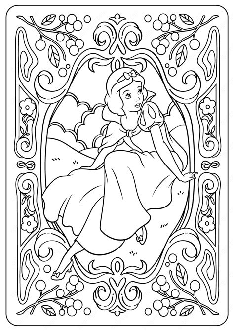 snow white coloring pages pdf