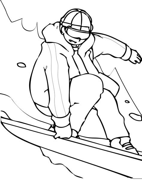 snowboard coloring pages