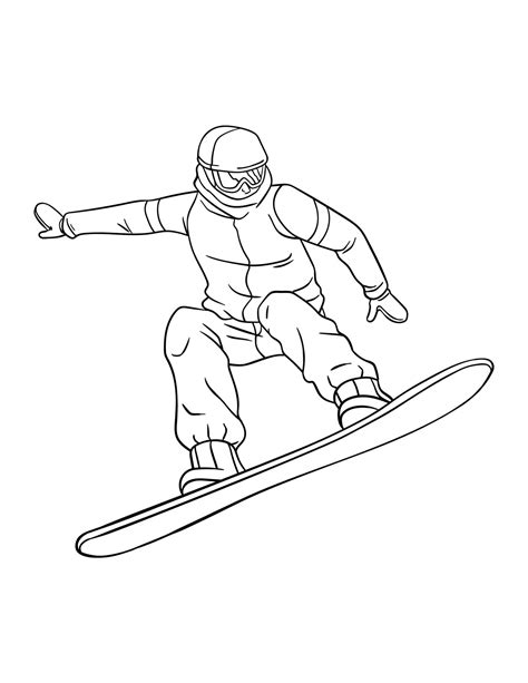 snowboard coloring pages