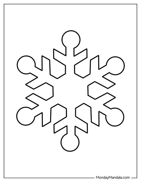 snowflake coloring page pdf