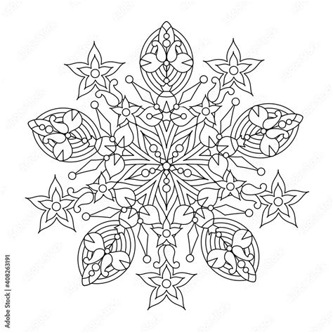 snowflake mandala coloring pages