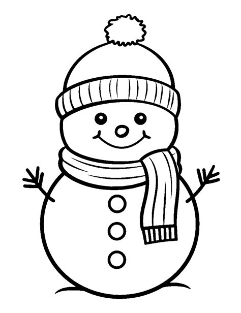 snowman coloring page