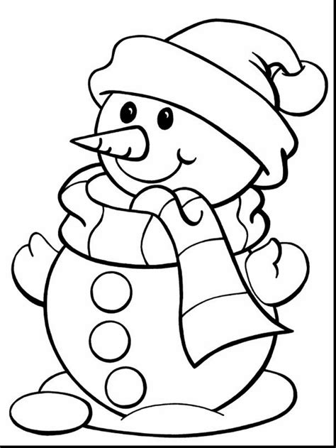 snowman pictures to colour