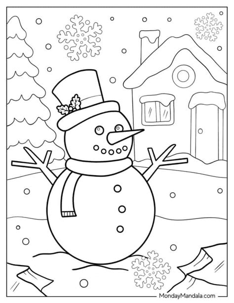 snowy day coloring pages