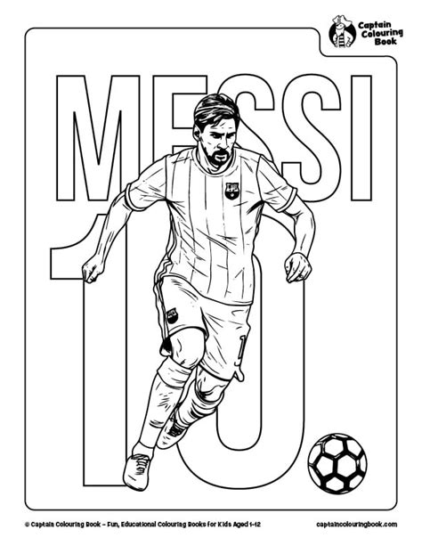 soccer messi coloring pages