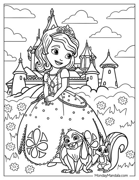 sofia the first coloring pages pdf