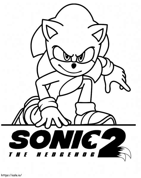 sonic 2 coloring page